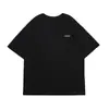 Suministro directo de fábrica 220g algodón negro pesado tendencia holgada manga corta camiseta verano niños marca de moda chaqueta de media manga