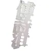 Llavero Creativo de Nombre Acrílico con Texto, Ventana Transparente sin Borde, Colgante para Llave de Mochila, Mercancía de Celebridades Anime