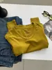 Camiseta de manga larga con cuello en U estilo coreano para mujer, para realzar el color, retro, capa interior cálida, top adelgazante de capa base Otoño/Invierno 2026