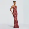Vestido sexy estilo francês sem alças com detalhes em renda e silhueta sereia, perfeito para festas à noite e ocasiões formais