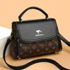 Bolso Retro para Mujer, Bolso Cruzado de Material de Flores Antiguas, Nuevo Bolso de Hombro tipo Satchel Versátil de Gran Capacidad de Gama Alta, Bolso para Madres de Mediana Edad