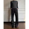 Pantalones Rectos de Corte Ajustado y Caída Suelta para Hombre Principios de Otoño Pantalones Largos Casuales de Alta Calidad Pantalones Anchos Versátiles