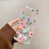 Ins Estilo Delicado Rosa Floral Maçã 17 Verão Capa para Celular Iphone15Proamx Nova Anti-Queda Capa Macia