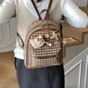 Decoração Mochila Fengzi Lancheira Bolsa de Ombro Duplo Estilo Leve Menina de Academia Desenho Animado Grande Capacidade Novo Estilo Inglês 2026