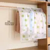 Capa de Roupa para Pendurar Transparente Guarda-Roupa Capa para Roupas Bolsa para Casaco Armazenamento Capa para Varal de Roupa Doméstico de Chão