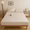 Protector de colchón de algodón tipo jersey grado A para maternidad e infancia, suave y delicado con la piel, funda de colchón antideslizante de cobertura completa de 360 grados