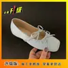 2026 Zapatos de Salón Azules con Lazo Suave Estilo Wanwan Tacón Oculto Zapatos de Mujer Zapatos Mary Jane Retro Franceses Zapatos de Ballet