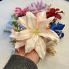 Lindo grampo de cabelo de flor de simulação super fada atmosfera lírio foto franja lateral clipe elegante alto nível bico de pato
