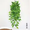 Jiboia Longa Decorativa Rattan Folhas Plásticas Parede Interna Pendurada Flores Artificiais Plantas Verdes Penduradas na Parede Cesta Suspensa