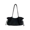 Bolso de gamuza coreano para mujer de otoño e invierno, bolso cruzado de hombro de nicho minimalista, bolso tote de gran capacidad para el día a día
