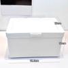 Caja de almacenamiento plegable de color blanco puro con estilo sin impresión, para tarjetas, material de cuenta manual, almacenamiento a prueba de polvo, caja de archivo de papelería de escritorio