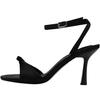 Zapatos de Tacón de Aguja con Letras Estilo Europeo y Americano para Mujer, Sandalias Sexy de Socialité con Hebilla de Satén y Punta Abierta para el Verano