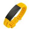 Pulsera de moda transfronteriza para hombre, pulsera de silicona de acero inoxidable con grabado para hombre, pulsera ligera de lujo de alta gama.