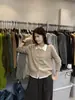 O único suéter VI+ de outono em estilo coreano, com blocos de cor retrô, versátil, modelador, de manga longa, com design falso de duas peças e gola, 99599