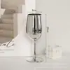Nuevo Cáliz de Plata lujo ligero decoración de escritorio para sala de estar en casa jarrón cáliz de vidrio plateado