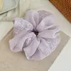 Goma de pelo bordada suave para primavera y verano para mujer, nuevo estilo 2026, elegante goma para coleta, banda elástica alta para el pelo