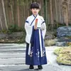 Ropa china para niñas Hanfu escritura de tres caracteres para niños discípulos estilo antiguo primavera y otoño estilo chino para niños traje antiguo hombres