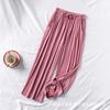 Calça de Pijama 3/4 para Primavera e Outono, Calça Modal 3/4 para Mulheres, Calça de Perna Larga, Calça com Ar Condicionado, Calça de Casa Solta com Cadarço, Confortável
