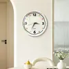 Reloj Silencioso a Prueba de Polvo para el Hogar Sin Taladro Aspecto de Alta Gama Reloj de Pared Sala de Estar Reloj Redondo Colgante de Pared 12 Pulgadas 8 Pulgadas