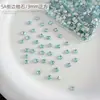 Broca de Zircônia Chanfrada Quadrada de 3mm Acessórios para Nail Art Celebridade da Internet Super Brilho Mosaico Quadrado Strass Fundo Plano Broca de Unha Pequenos Acessórios