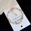 Pulseira de Pérolas de Água Doce Naturais com Contas Zhuji Pearl Elegante e Simples Pulseira Versátil para Lembrança de Viagem Presente