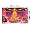 Fondo temático navideño de Temu transfronterizo, impreso en alta definición con decoraciones de escena de árbol de Navidad y regalos, perfecto para fondos de fiesta