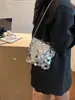 Bolso de Hombro de Diseño Moderno y Único, Bolso Pequeño Cuadrado Cruzado para Noche, Nuevo Modelo 2026, Bolso de Lentejuelas a la Moda para Mujer