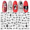 Pegatinas de Uñas con Diseño de Flores Carta de Amor Transfronteriza Personajes de Dibujos Animados ins 3D Adhesivas para Uñas