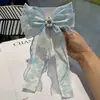 Novo Grampo de Cabelo Estilo Chinês com Pérolas e Strass, Flor de Cabelo da Moda com Laço, Presilha de Mola com Franja Longa para Acessórios de Cabelo Femininos
