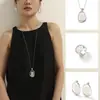 Nuevo Collar de Perlas de Ábaco con un Diseño Minimalista Único, Colgante Elegante, Lujo Ligero, Versátil, Exquisito, Cadena de Suéter de Moda
