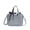 Bolso de mano de gran capacidad con lunares para mujer, nuevo bolso de hombro de moda 2026, bolso cruzado de nicho estilo coreano