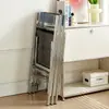 Silla Transparente Nórdica, Silla de Comedor de Lujo Ligero, Mesa de Comedor de Alta Gama de Moda para Uso Doméstico, Silla Plegable de Plástico Minimalista de Diseñador Vintage
