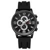 Reloj de pulsera Reloj de Moda Reloj de Banda de Silicona para Hombre Reloj de Cuarzo Decorativo de Tres Esferas Reloj para Hombre Reloj Simple