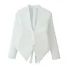 Venta Caliente Transfronteriza de AliExpress Nuevo Producto Primavera 2026 Moda Versátil Multicolor Diseño Plisado Ceñidor de Cintura Corto Traje de Manga Larga