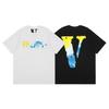 Camiseta deportiva informal de manga corta con estampado en V grande de VLONE, marca de moda transfronteriza europea y americana de 2024, para hombres y mujeres.
