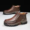 2026 Botas Masculinas Plus Size Mais Vendidas Botas Martin Botas Confortáveis Solado Macio Outono e Inverno Novas Botas Curtas Casuais para Segurança no Trabalho