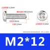 Tornillos de Acero Inoxidable 316 Tornillos de Cabeza Redonda con Ranura Cruzada Tornillos de Cabeza Pan Tornillos para Máquina Tornillos para Alambre M2.5M3M4M5M6M8