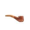 Cachimbo de Madeira Maciça de Toras, Piteira Curva à Moda Antiga Toda em Madeira, Cachimbo de Tabaco Feito à Mão, Peça de Jogo, Cachimbo Seco, 4 Tamanhos