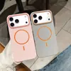 Aplicable a Apple 18promax Funda Magnética Mate para Teléfono iPhone17 Pintura en Spray Amigable con la Piel 16 Cubierta Protectora a Prueba de Caídas
