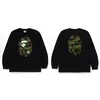 Suministro transfronterizo, venta al por mayor de comercio exterior, camiseta de manga larga de marca de moda BAPE con cabeza de mono, top pesado de tiburón, camiseta interior