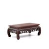 Mogno base de madeira maciça pedra estranha artesanato Buda queimador de incenso bonsai ornamentos vaso pedra madeira retangular suporte de madeira