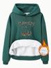 Suéter de mujer transfronterizo de otoño e invierno con estampado de cerezas, suéter de moda informal de comercio exterior, suéter con capucha de manga larga con forro polar para mujer, camisa