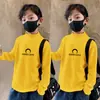 Y2579 # 2025 Nueva Camiseta Térmica de Manga Larga para Niños Primavera y Otoño Camiseta Base de Cuello Medio Alto para Niños Top Elegante para Niños