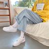Calça Jeans de Perna Reta Masculina da Moda Marca Ins Calça Casual Solta Estilo Coreano Calça de Perna Larga da Moda Estilo Hong Kong Calça Pai All-match