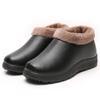 Sapatos de pano antigos de Pequim mulheres mais veludo quente antiderrapante mãe algodão sapatos de meia-idade pu impermeável lado baixo couro fábrica atacado
