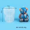 Molde de Goteo de Pegamento de Cristal DIY Molde de Hielo de Oso Tridimensional 3D Adorno de Vela de Aromaterapia Molde de Silicona Molde de Pellizco