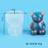 Molde de Vela Perfumada con Forma de Oso de Peluche Abrazo Molde de Cubitos de Hielo de Oso Celebridad de Internet Molde de Silicona para Pastel de Mousse