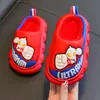 Pantuflas de algodón para niños Ultraman, colección otoño/invierno, diseño de dibujos animados, material EVA, para uso interior y en casa, parte superior similar al cuero, impermeables, pantuflas para bebé