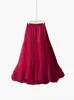 Design de Barra Oversized, Saia de Renda Fashion, Saia Tutu de Renda com Babados Doces Linha A com Barra Grande 8023 Atacado