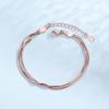 Moda Estilo Coreano Prata Banhada Octógono Osso de Cobra Pulseira Feminina Simples Distinta ins Estilo Cool Pulseira de Osso de Cobra de Três Fios Pulseira Joia